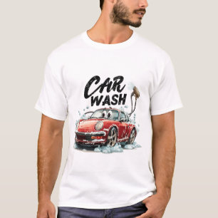 Camiseta Ligue seu brilho: Design de lavagem de carro