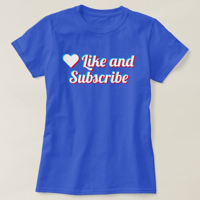 Camiseta Like And Subscribe (Frente do Design)