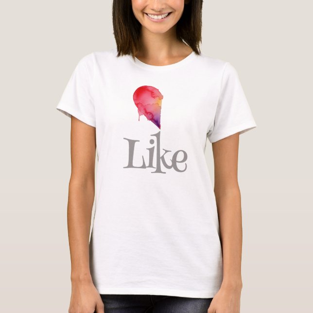 Camiseta Like - half heart (Frente)