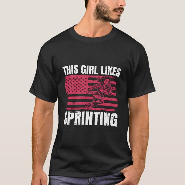 Camiseta Likes Sprinting Athletics Hobby Sprinter (Frente)