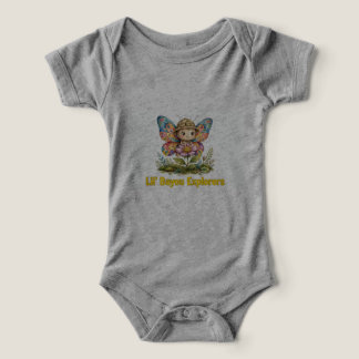 Camiseta Lil' Bayou Explorers Borboleta Bebê Macacão