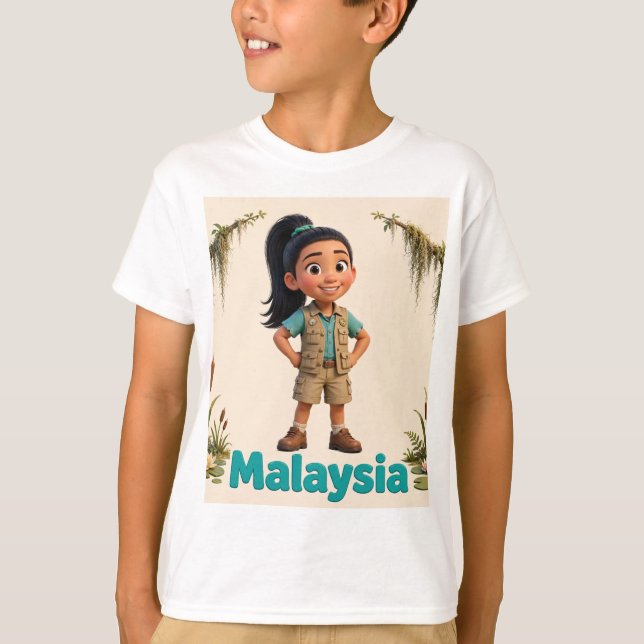 Camiseta Lil' Bayou Explorers Malásia (Frente)