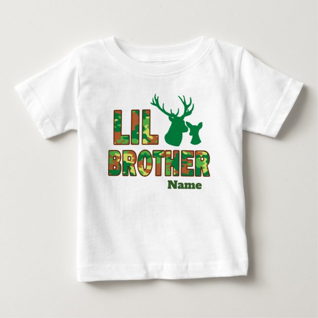 Camiseta Lil Big Brother Camo Hunter Deer (Frente)