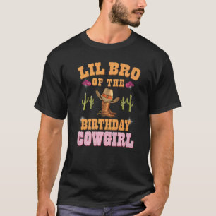 Camiseta Lil Bro Da Birthday Cowgirl Western Themed Bda