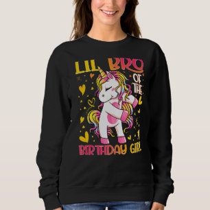 Camiseta Lil Bro da Rapariga de Aniversário Flossing Unicor