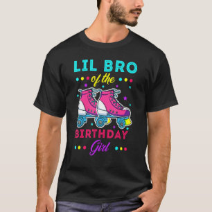 Camiseta Lil Bro Da Rapariga De Aniversário Skates Do Bday 
