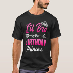 Camiseta Lil Bro Do Aniversário Do Partido Princesa Bday Ce