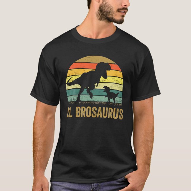 Camiseta lil BroSaurus T Rex Dinosaur lil Bro Saurus Family (Frente)