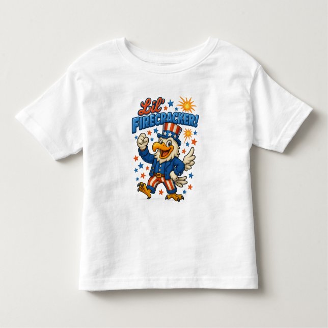 Camiseta Lil' Firecracker Freedom Classic Eagle (Frente)