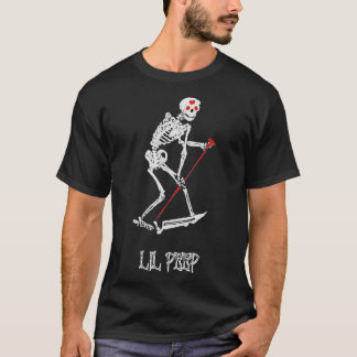 Camiseta Lil peep Skeleton Grim reappelente tatuagem e ofic