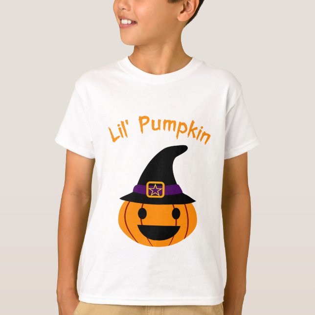 Camiseta Lil Pumpkin Halloween Kids Design (Frente)