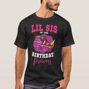 Camiseta Lil Sis Do Aniversário Princesa Roller Skates Ska
