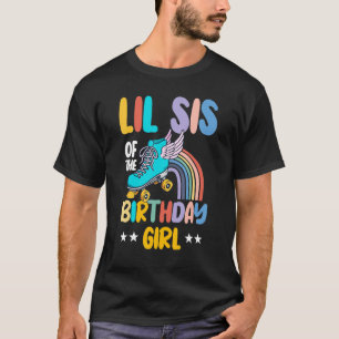 Camiseta Lil Sis Do Aniversário Rapariga Skates De Patinaçã