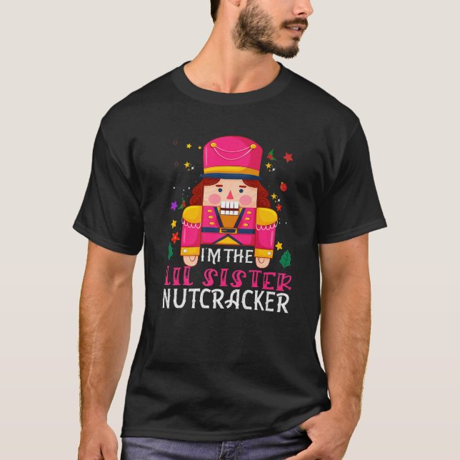 Camiseta Lil Sister Nutcracker Correspondendo ao Cristo do  (Frente)