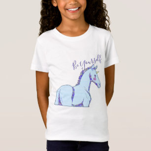 Camiseta Lil Unicorn Blue Speckle (Seja Você Mesmo)