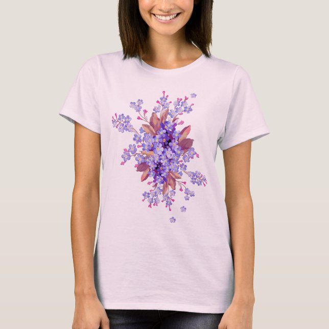 Camiseta Lilac esqueceu-me do casamento da Flor (Frente)