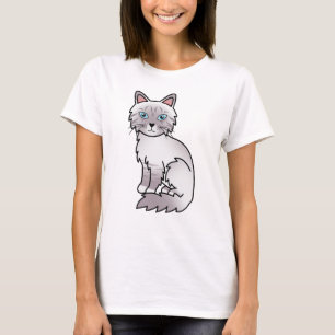 Camiseta Lilac Point Tabby Birman / Ragdoll Cartoon Cat