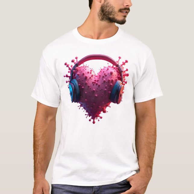 Camiseta Lilanes Herz mit Kopfhörern (Frente)