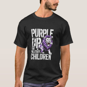 Camiseta Lilás para Leão das Crianças Militares