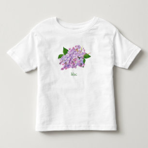 Camiseta Lilás púrpura, cor d'água botânica