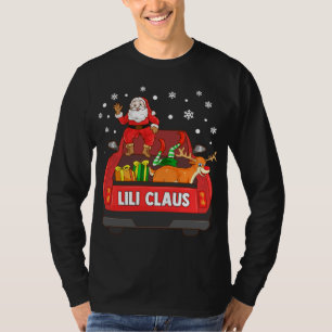 Camiseta Lili Claus Red Truck Papais noeis Reindeer Elf Nat