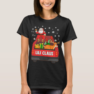 Camiseta Lili Claus Red Truck Papais noeis Reindeer Elf Nat