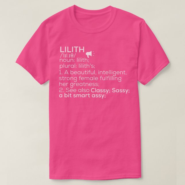 Camiseta Lilith Definition Lilith Nome feminino L (Frente do Design)