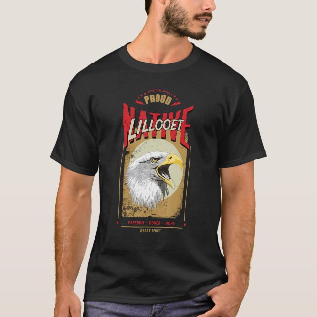 Camiseta Lillooet Native American Eagle Spirit Vintage Hono (Frente)