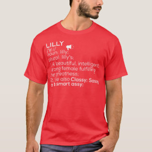 Camiseta Lilly Definition Lilly Female Name Lill