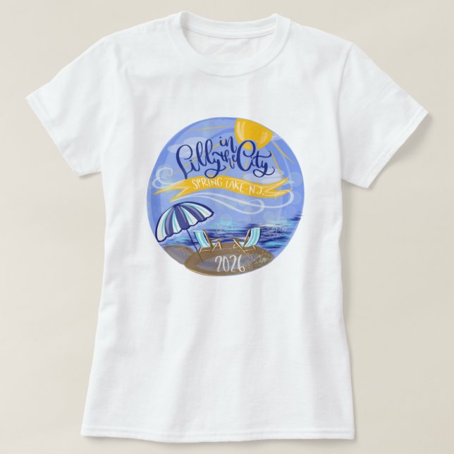 Camiseta Lilly na Cidade - Spring Lake, NJ  (Frente do Design)