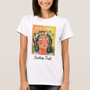 Camiseta Lily do Vale do Mês do Nascimento Elegante