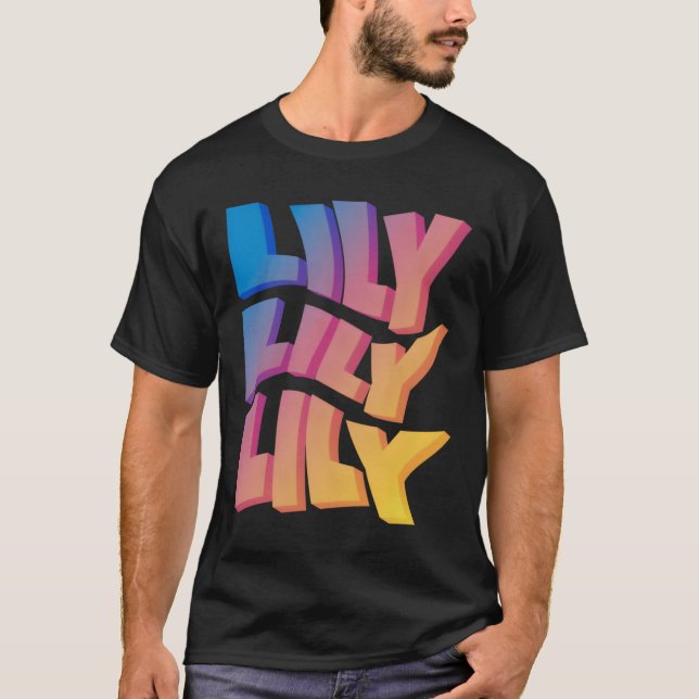 Camiseta Lily Para Primeiro Nome Dado Lily (Frente)