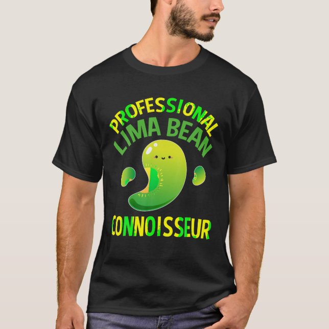 Camiseta Lima Bean Connoisseur T shirt Vegan Gifts for Men (Frente)