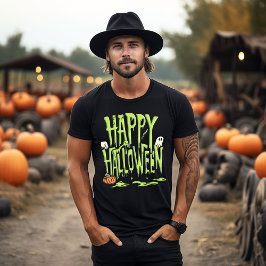 Camiseta Lima Verde Feliz Halloween