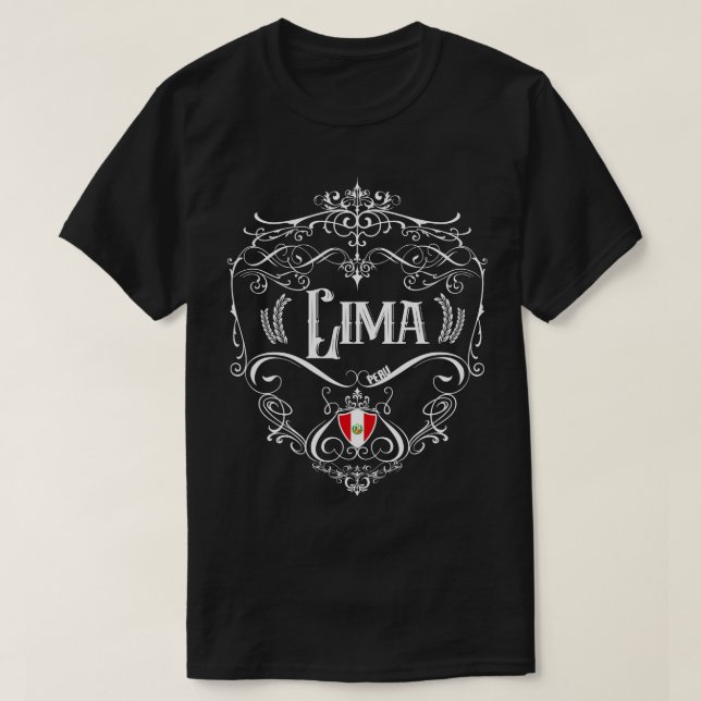 Camiseta Lima Vintage design 1 (Frente do Design)