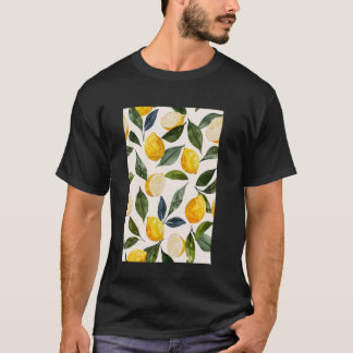 Camiseta Limão 4 do padrão de Fruta da Vintage