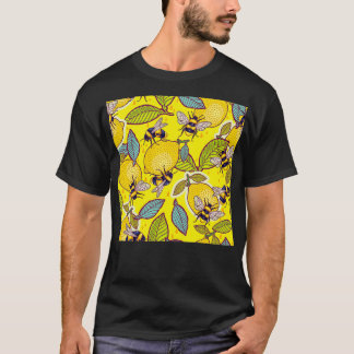 Camiseta Limão amarelo e jardim de abelhas 2