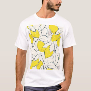 Camiseta Limão-Cano Citro Sem Costura Padrão