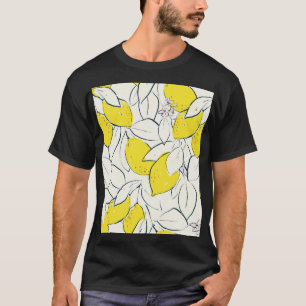 Camiseta Limão-Cano Citro Sem Costura Padrão