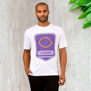 Camiseta Limão - Contorno Roxo e Fruta Amarela