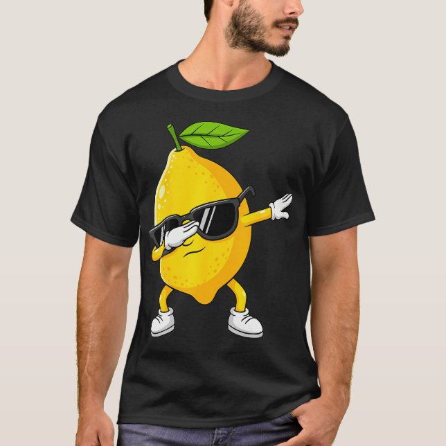 Camiseta Limão Dabbing Com Óculos De Sol Limão (Frente)