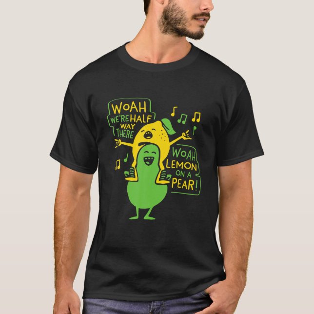 Camiseta Limão Em Um Meme Engraçado Da Pera Foodie Woah Era (Frente)