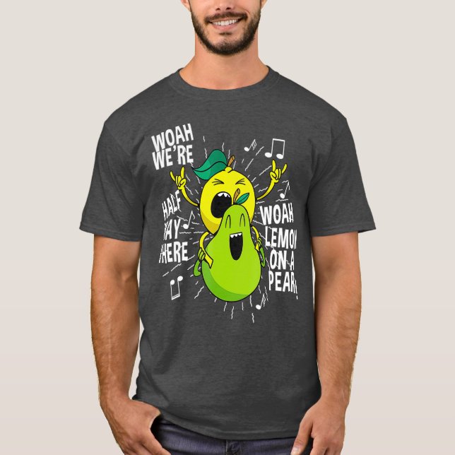 Camiseta Limão Em Um Meme Foodie Woah, Engraçado, Eram meta (Frente)
