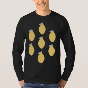 Camiseta Limão - fruta de citros com padrão simétrico