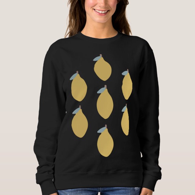 Camiseta Limão - fruta de citros com padrão simétrico (Frente)