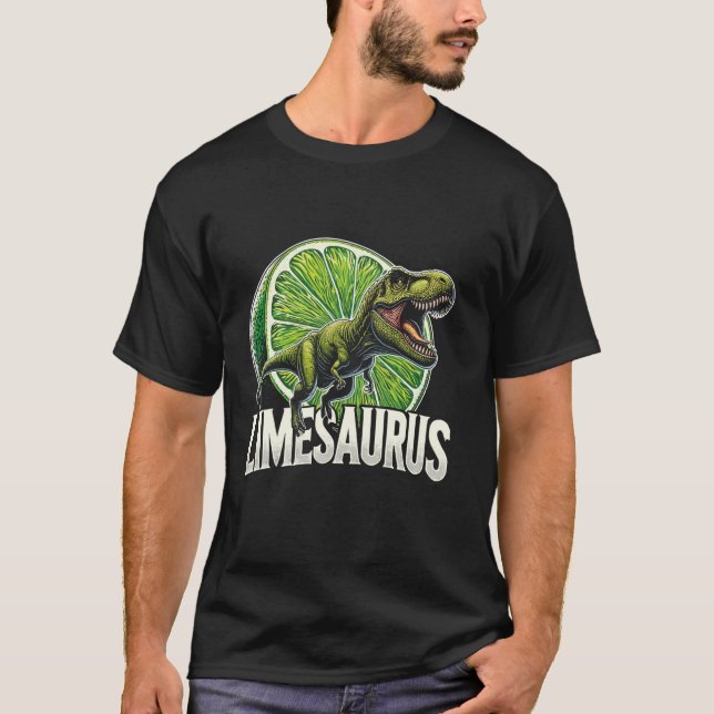 Camiseta Limão limão Limesaurus Lemon TRex Dinossaur (Frente)