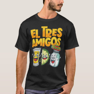 Camiseta Limão México Cinco de Mayo El Tres Amigos Tequil