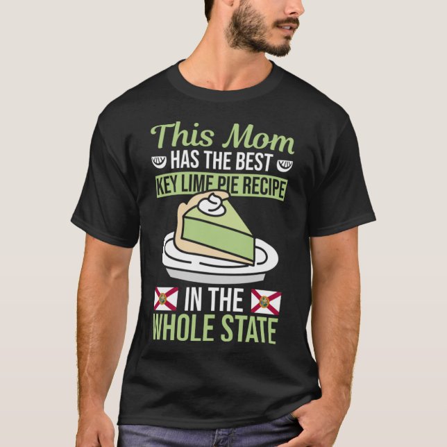 Camiseta Limão Pie Dessert E Key Limão Pie Flórida Assar Pi (Frente)