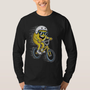 Camiseta Limão Saltando em Bicicleta BMX com Capacete