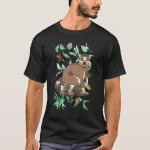 Camiseta Limão tropical do macaco Amante de os animais do z